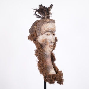 Pende Mbuya Mask 26" with Feathers - DR Congo- African Tribal Art