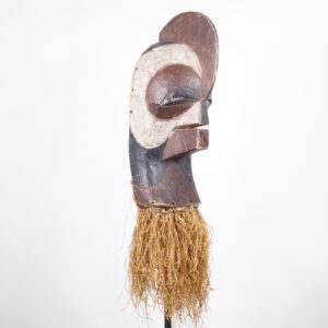 Songye Kifwebe Mask with Raffia 37" - DR Congo - African Tribal Art