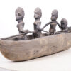 Yoruba Wooden Boat with Enslaved Passengers 24" Long - Nigeria - African Tribal Art
