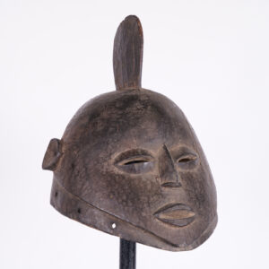 Yoruba Mask with Protruding Crest from Nigeria 9" - African Tribal Art