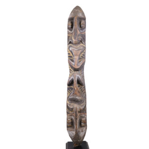 New Guinea Yam Mask Wood Carving 77" on Base - Oceanic Art