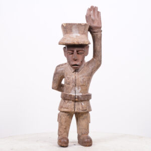 Baule Colonial Statue 17.5" - Ivory Coast - African Tribal Art