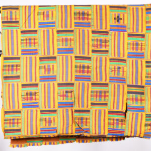 Ashanti Handwoven Kente Cloth Textile 118" x 64" - Ghana - African Art