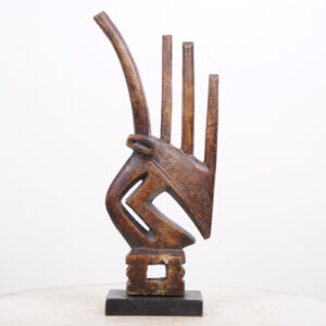 Bamana Chiwara Antelope Headcrest 17.5"- Mali - African Tribal Art