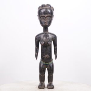 Standing Attie Female Statue 20" - Ivory Coast - African Tribal Art