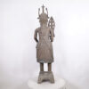 Incredible Benin Bronze Oba Statue 48" - Nigeria - African Tribal Art