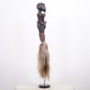 Baule Figural Horse Hair Fly Whisk 33" on Stand - Ivory Coast - African Art
