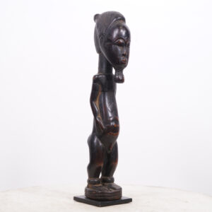 Baule Male Figure on Base 17.5" - Ivory Coast - African Tribal Art