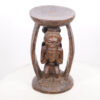 Gorgeous Male & Female Luba Stool 16" - DR Congo - African Tribal Art