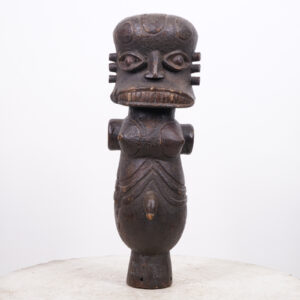Hand-Carved Armless Eket Statue 20" - Nigeria - African Tribal Art