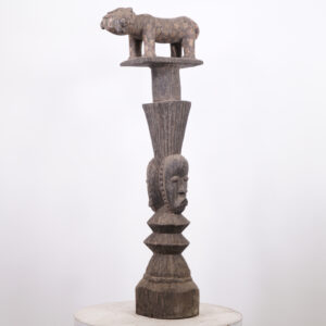 Igbo Figure with Animal Superstructure 42.5" - Nigeria - African Tribal Art