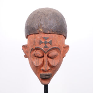 Pigmented Chokwe Mask 15.5" - DR Congo - African Tribal Art